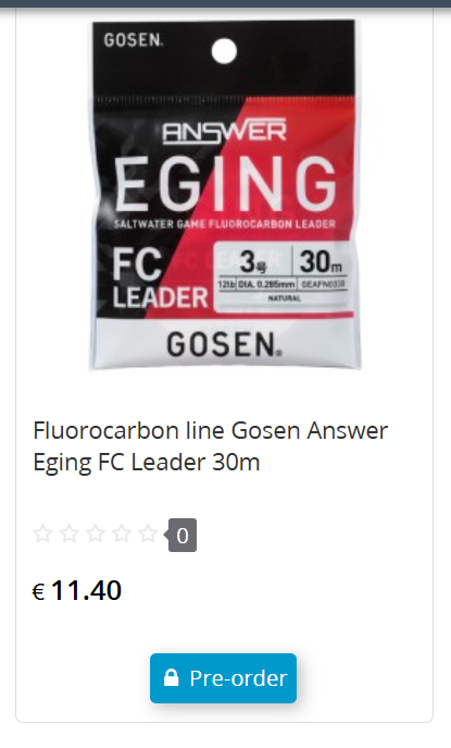 Gosen Answer Eging FC Leader 30 m priced at 11.40 euro, available only as pre-order on voblery.eu