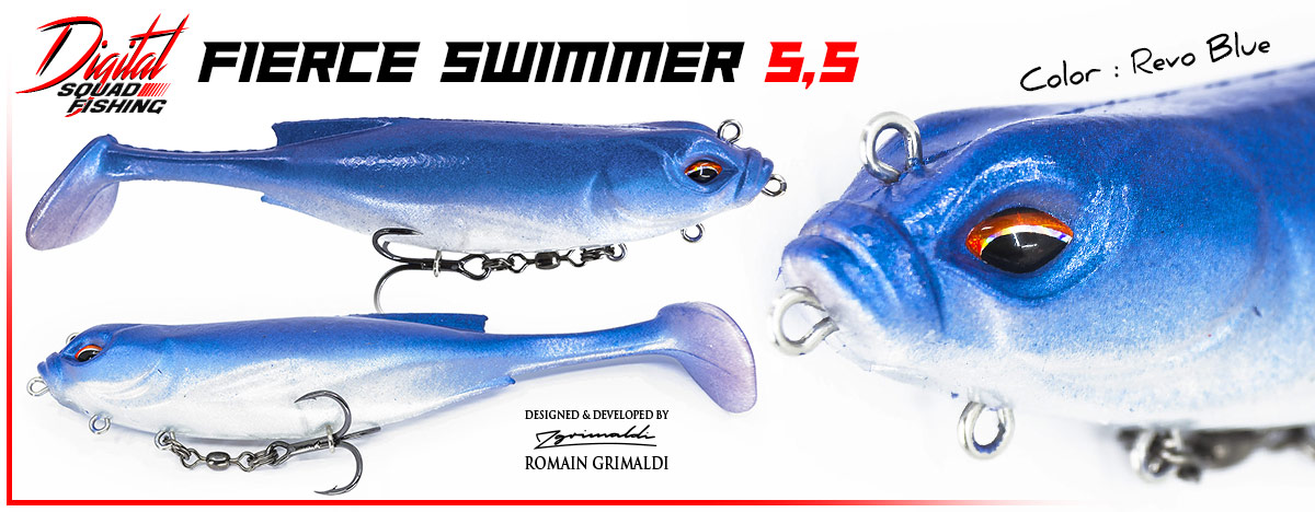 FIERCE SWIMMER 5.5'' soft sinking swimbait black-bass pike fishing
